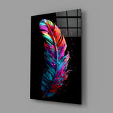 Feather Glass Wall Art || Designers Collection.